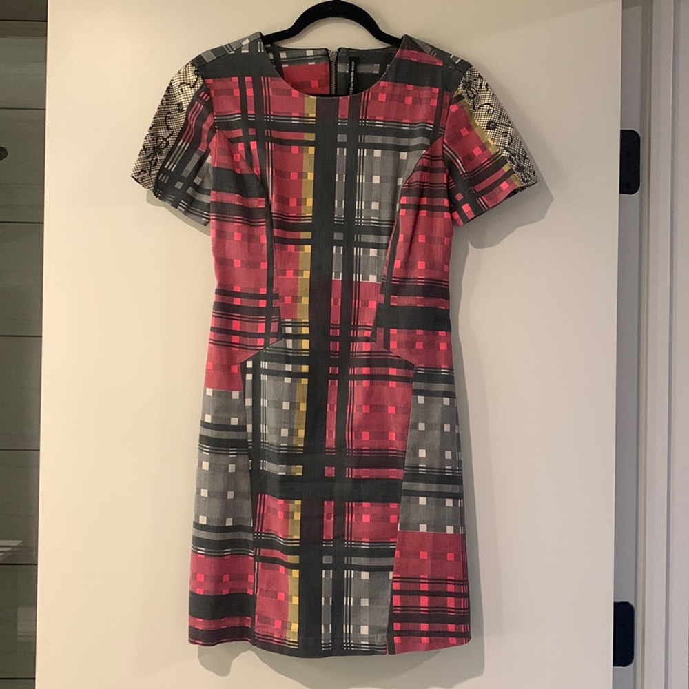 W118 by Walter Baker Walter Baker Dress - Color: Black,Gray,Red Plaid | Size: XS